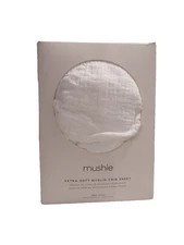 Mushie Muslin Crib Sheet 100% Cotton Extra Soft Fits Standard mattress White