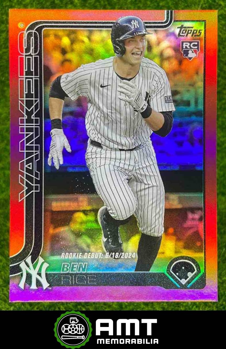 Ben Rice RC 2025 Topps Update Red Rainbow Foil 5/5 New York Yankees #US25