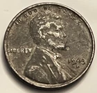 1943-D Steel War Cent Lincoln Wheat Penny Denver Mint AG Details BN393