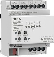 Gira 503300 Schaltaktor 6-Fach 16 A / Jalousieaktor 3-Fach 16 A Komfort FüR Knx