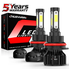 2x 9007 Hb5 Led Headlight Bulbs Kit 6500k White High Low Beam Light Super Bright