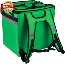 50L XL Large Insulated Food Delivery Backpack, Expandable Catering Cooler Bag, W