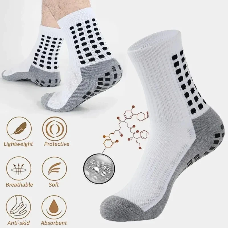 Sports Socks Anti-Slip Skid Hospital Soccer Basketball Football Grip Dots Train