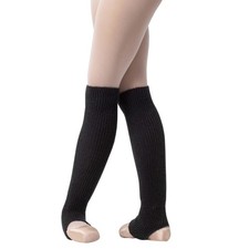 Intermezzo 2655 - Kids Ballet Leg Warmers with Heel Hole - Black
