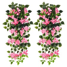 Artificial Hanging Flowers Bougainvillea, UV Resistant Fake Plastic Faux Flow...