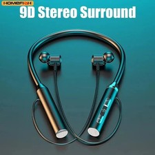Bluetooth Earphones Wireless Headphones Magnetic Sport Neckband Neck-hanging TWS