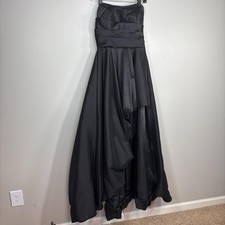 Blondie Notes black strapless high low formal prom dress with bubble hem Size 9