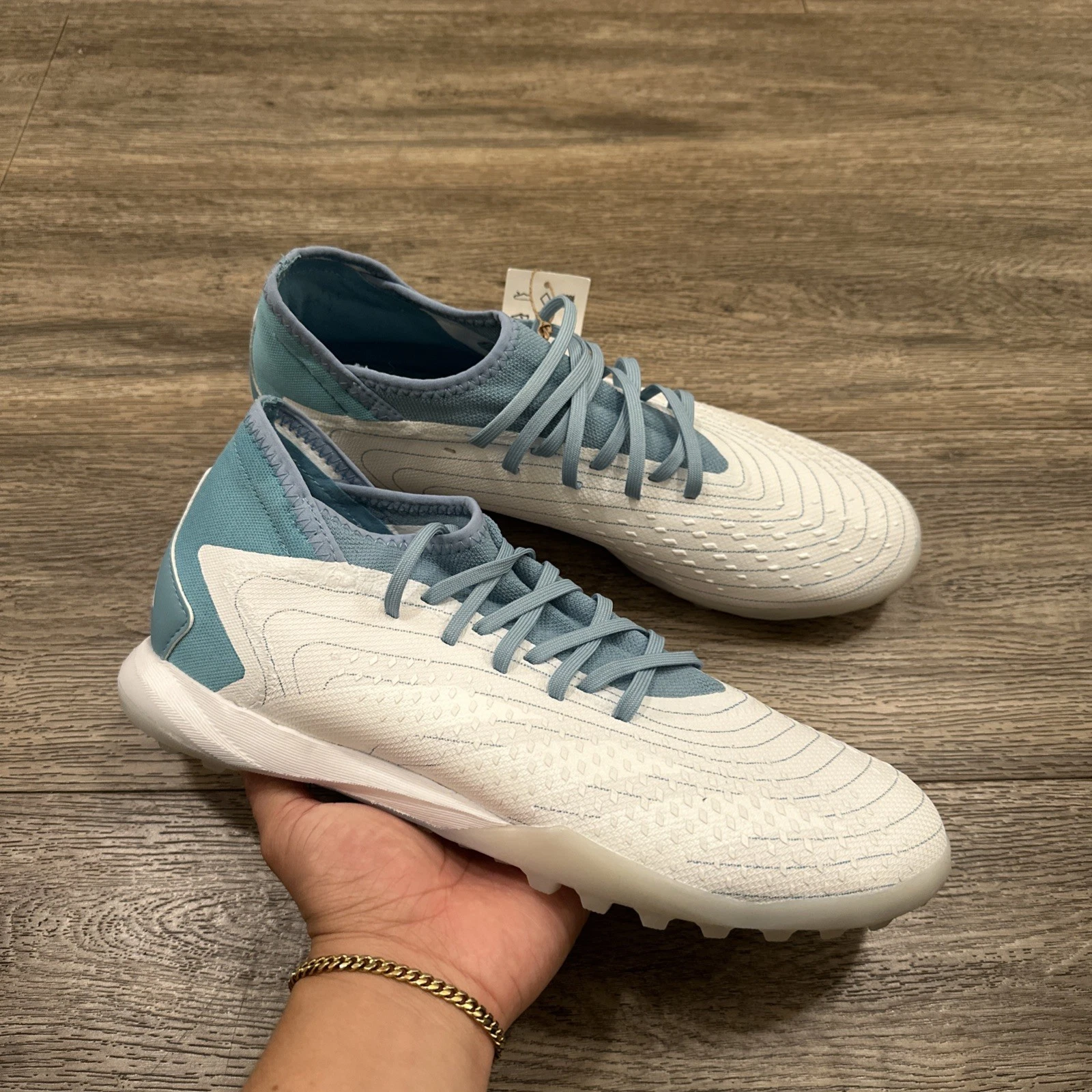 Adidas Uomo Predator Accuracy.3 Tacchetti Turf x Parley ID9325 Bianco Taglia 10