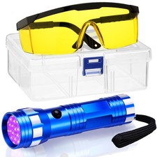 Tellegloww Ac Leak Detector Kit Ac Uv Oil Dye Leak Detection Includes Led Fla...