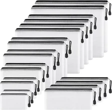 20pcs Mesh Zipper Pouch 8 Sizes Waterproof Zipper Bags, Plastic Travel Pouch ...