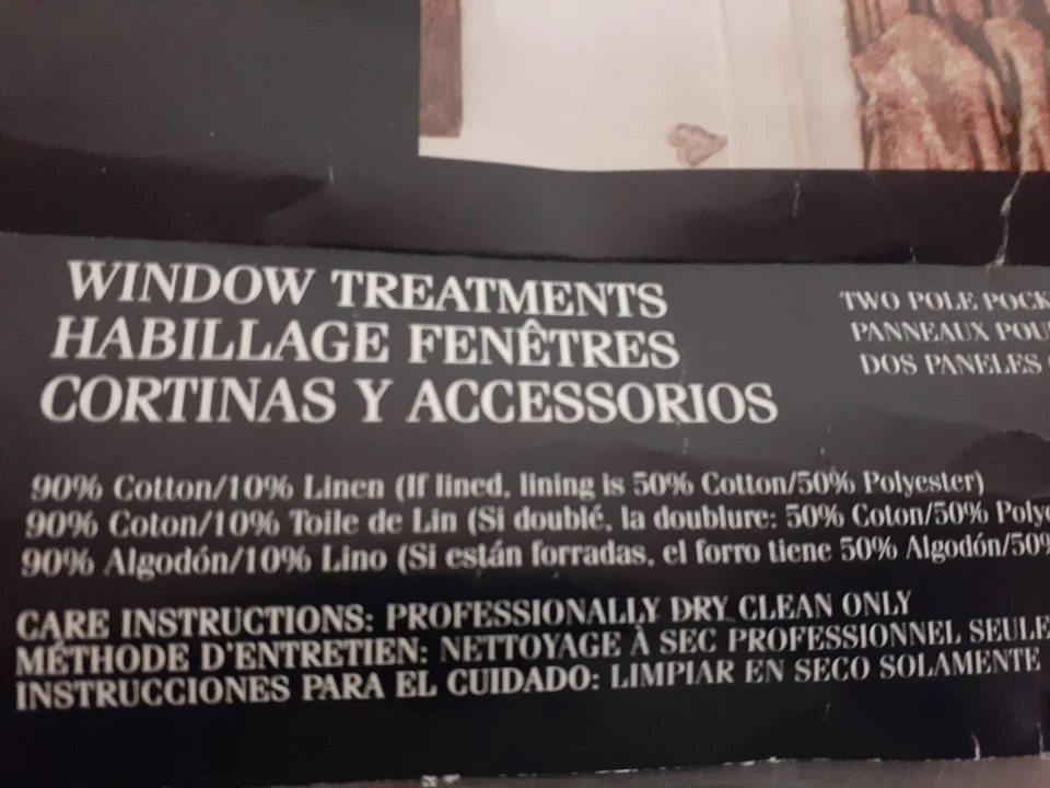 Cortinas forradas con bolsillo Ralph Lauren Hearthside Rod-algodón/lino-2 pares disponibles Foto 3 de 4