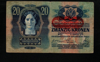 20 KRONEN FINE BANKNOTE FROM AUSTRIA 1919 PICK 52