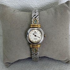 SEIKO EXCELINE 1E20-0680 Quartz White Dial Vintage Dress Watch Japan