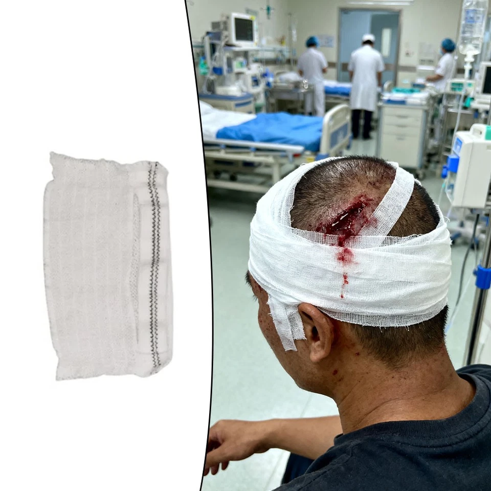 5Pcs Elastic Mesh Cap Fixed Cover Head Injurie Postoperative Nursing Bandage Cap - Image 3 of 4