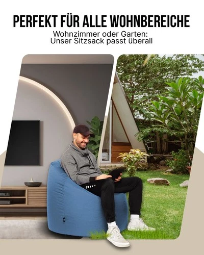 PatchHome Sitzsack XL- Jumbo Sitzkissen Bodenkissen Kinder und Erwachsene - Bild 25 von 203