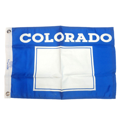 Vintage Colorado Maritime Flag 100% Nylon USA 12''x18'' Taylor Made Boat Decor