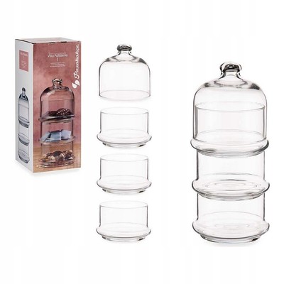 Pasabahce 3-stufiger Glasbehälter 26,1 cm klar, Patisserie (B-Ware)