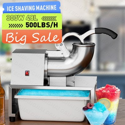 Professional  500 LB/H Commercial Ice Crusher Shaved Ice Machine for Home Party