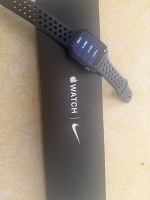 Apple Watch Nike Edition Black Aluminum Case Fluoroelastomer Band Smart Watch