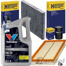 HENGST FILTERSET+VALVOLINE 5W30 ÖL passend für AUDI A3 8L TT VW GOLF 4 OCTAVIA 1