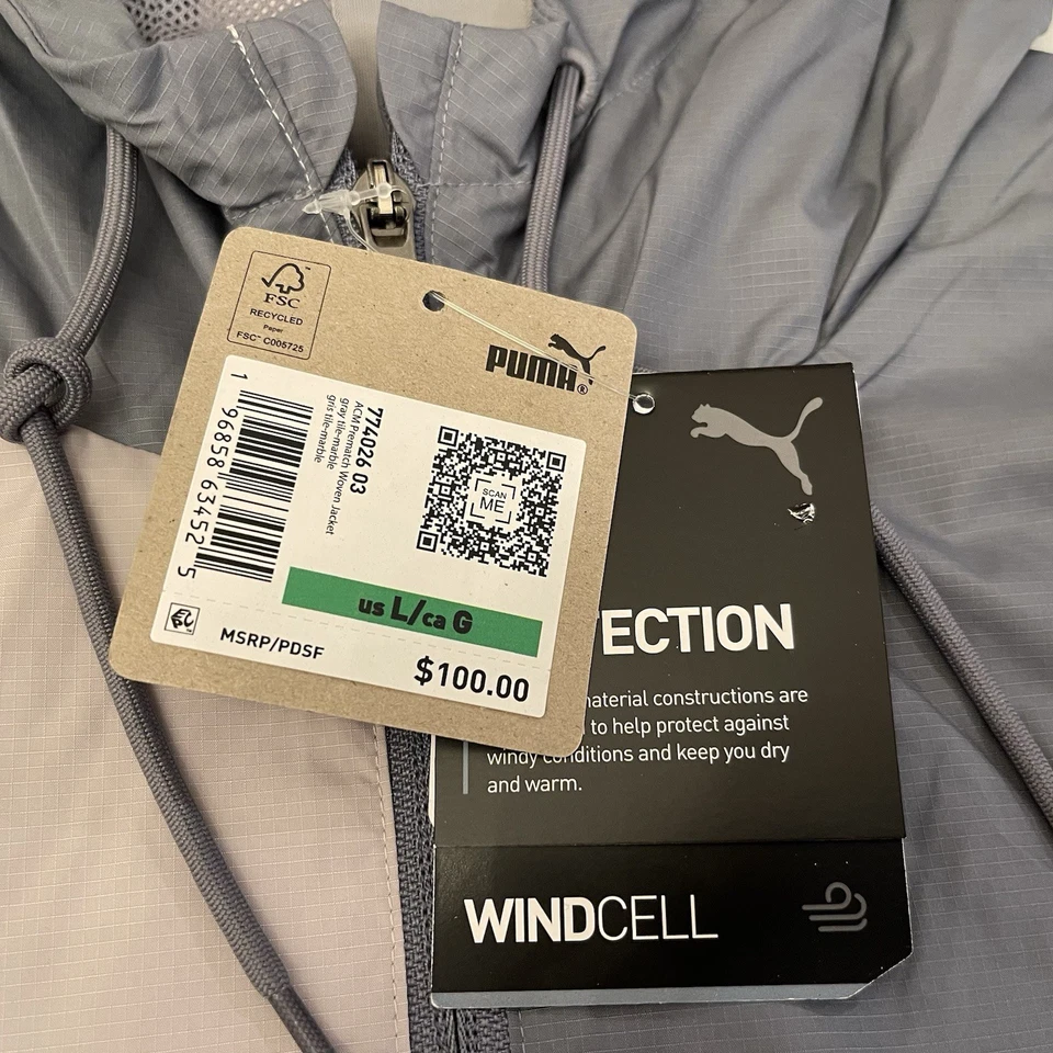 Куртка мужская Puma AC Milan Pre Match серая 774026-03 размер L - Изображение 3 из 4