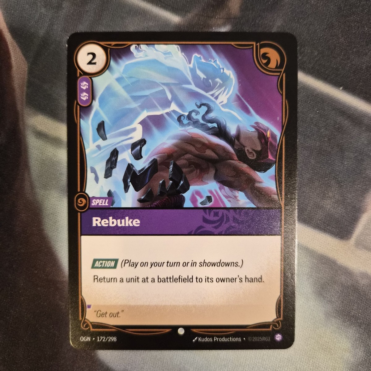 Riftbound Yone Card Rebuke OGN 172/298 English League of Legends