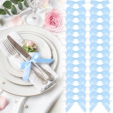 50 Pcs Small Bows 2.5" Satin Ribbon Twist Tie Bows for Treat Bags  Wrapping