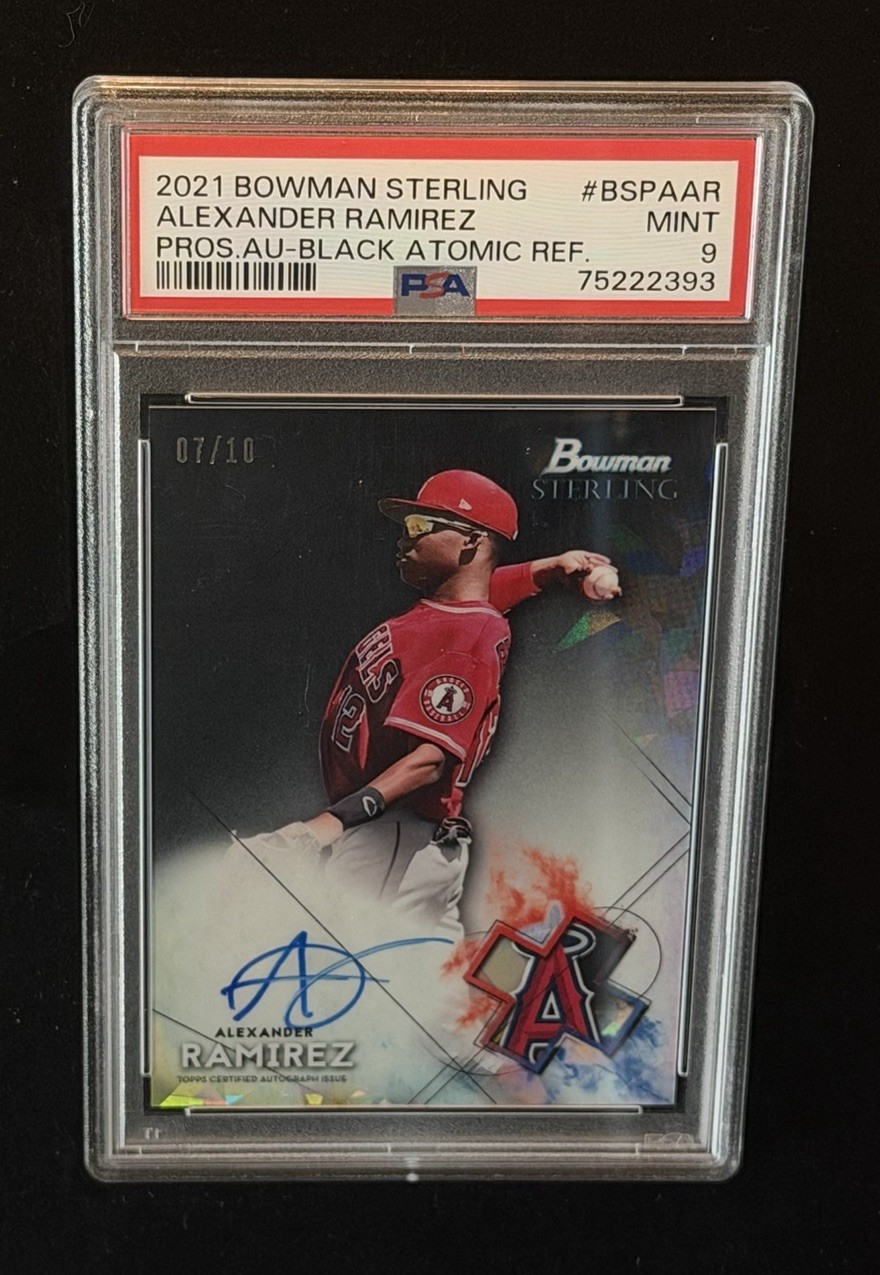 2021 Bowman Sterling - Alexander Ramirez #BSPA-AR Prospects Auto #7/10 PSA 9