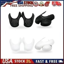 4 Pairs Crease Protectors. Sneaker Guard, Shoes Protector for Sneaker. White/BLK