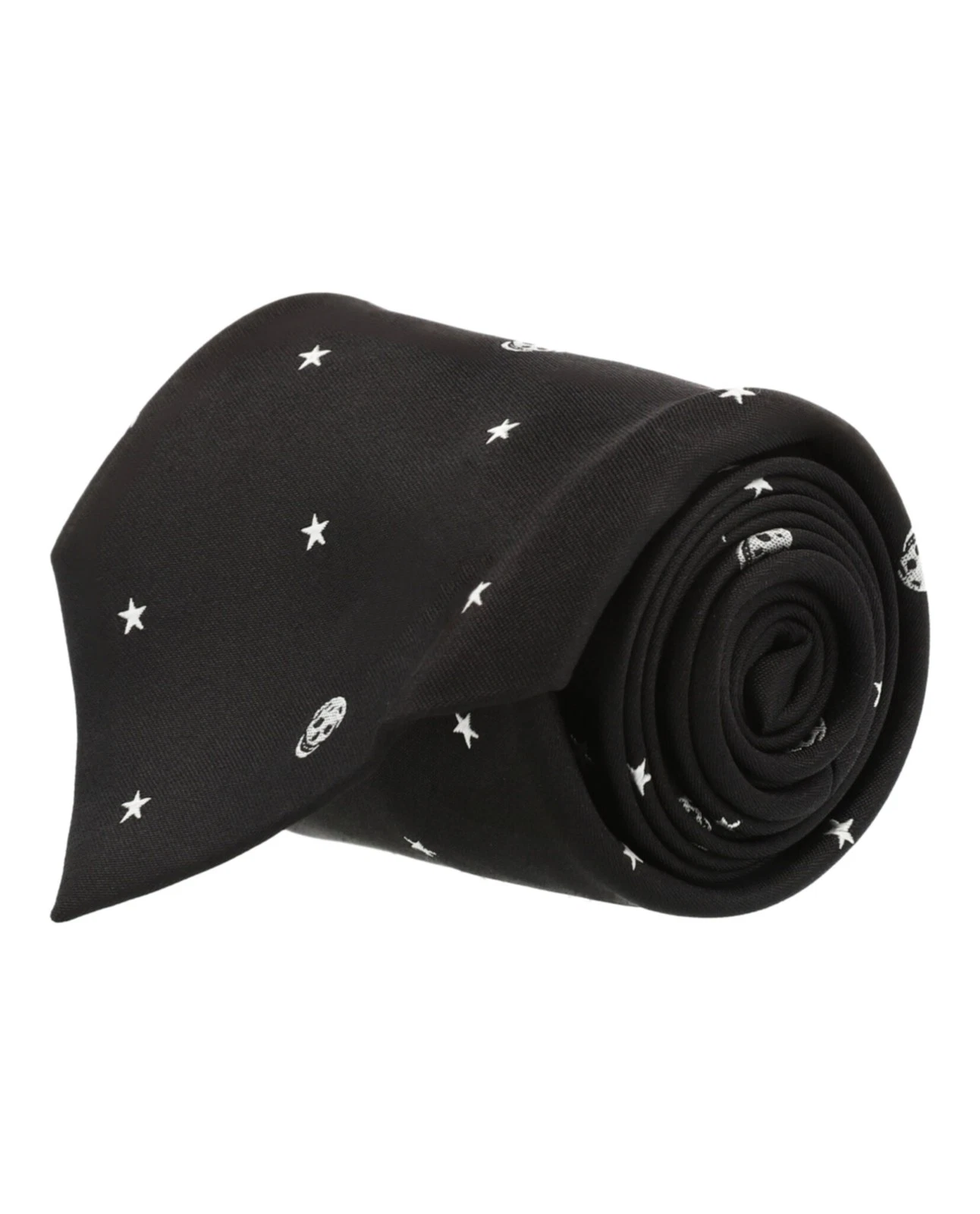 Alexander McQueen Mens Stars And Skulls Silk Tie