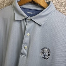 Johnnie-O Polo Shirt Mens XL Blue Micro Dot Golf Performance Stretch Lightweight