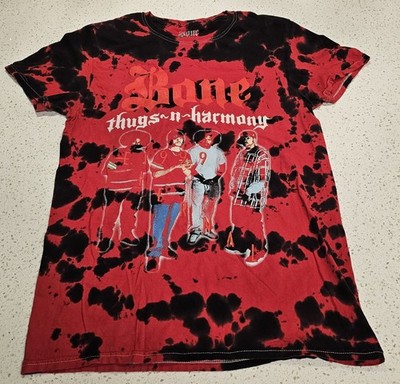 Authentic Bone Thugs-N-Harmony Red And Black Tie-Dye T-Shirt Men s Medium