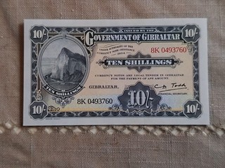 Gibraltar ten shillings voir etat