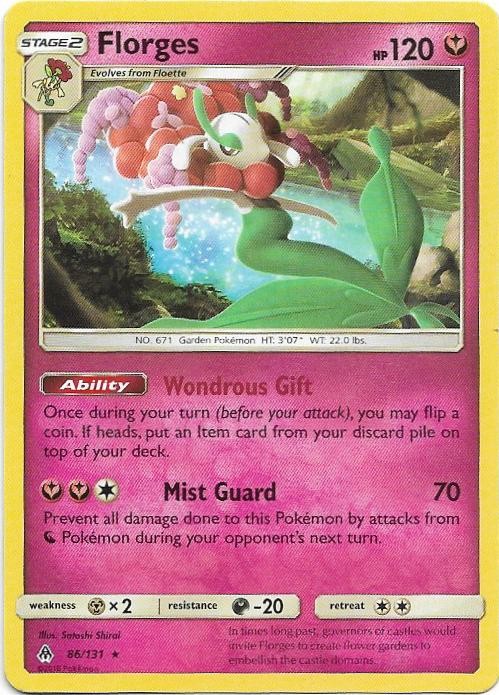 Florges 86/131 Rare Forbidden Light Pokemon Near Mint