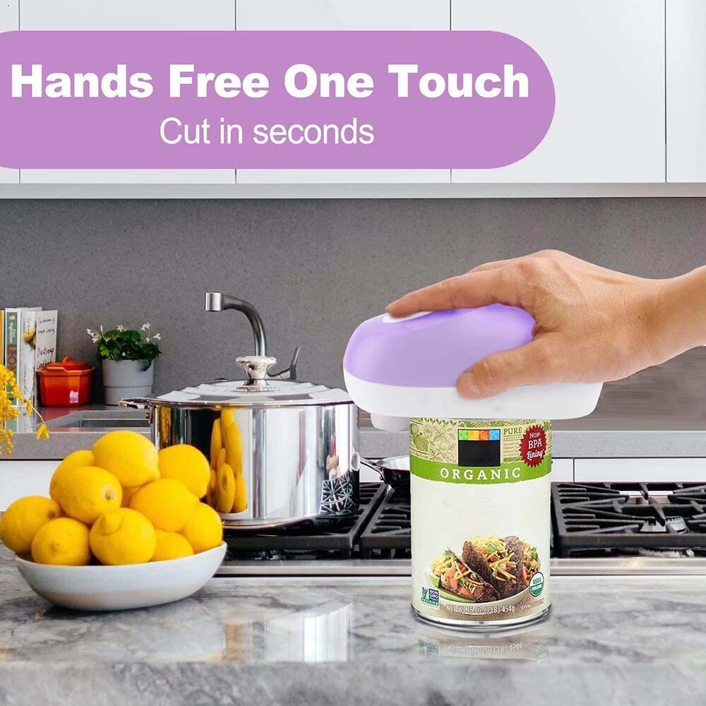 Kratax One Touch Electric Can Opener, Auto Stop by Smart Sensor, No Sharp Edge