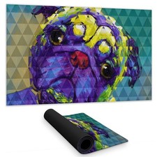 Begin Home Decor C1DM1424F4ZKU3 14 x 24 in. Geometric Curious Pug Desk Mat - ...
