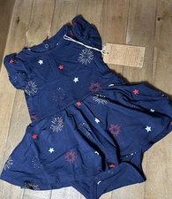 Kyte Baby Twirl Bodysuit Dress Fireworks 12/18 Months