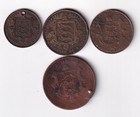 Jersey 1/26 & 1/13 Shilling 4 coins 1844-1871 all different & listed #1