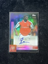 Nwankwo Kanu 2025-26 Topps Arsenal Team Set Base Card Auto Green /99