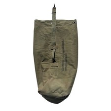 Vintage Vietnam War Era US Army OD Green Military Heavy Canvas Duffle Bag