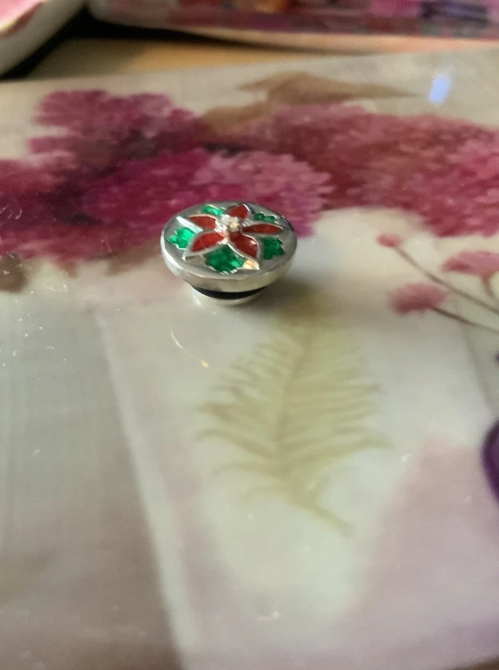 Hermoso anillo camaleón joya pop Navidad flor de pascua circonita esterlina no incluido Foto 3 de 4