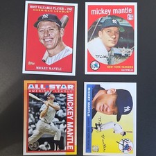 Topps Mickey Mantle New York Yankees 4 Card Lot 