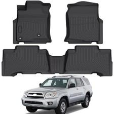 All Weather Car Floor Mats Compatible with Toyota 4Runner, Rubber, Raised Edges
