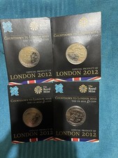 Full Set Of 4x Countdown To London 2012 Olympic Commemorative £5 Coins