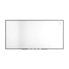 TRU RED Magnetic Porcelain Dry Erase Board Gunmetal Frame 8' x 4' (TR61188)