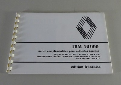 Betriebsanleitung / Handbuch Renault Ladekran TRM 10 000 , THM 4 000 v. 11/1986