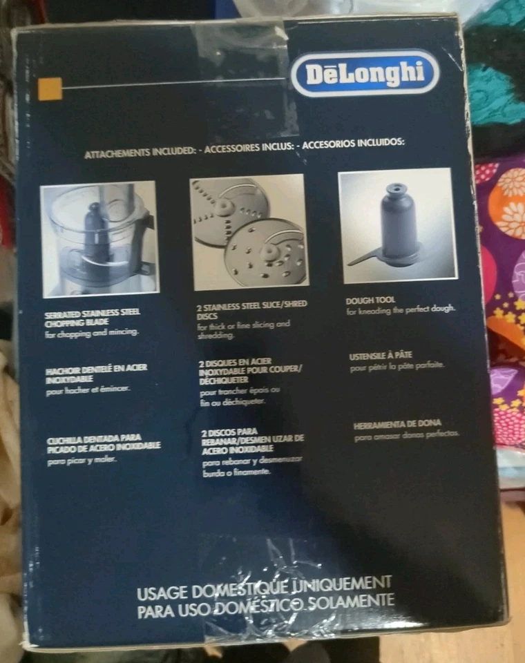 DeLonghi DFP250 9 Cups Full Kitchen  Food Processor & Blender New  - Image 2 of 4