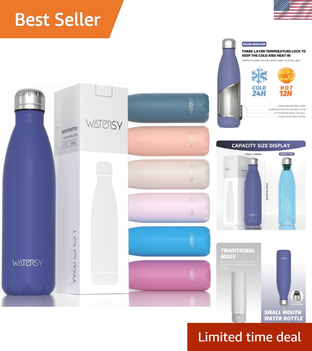Stainless Steel water bottles,17oz/500ml Insulated Water Bottles