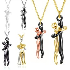 Halskette Pärchen Anhänger Umarmung Liebe Schmuck Infinity Partnerkette Love