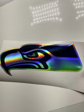 Seattle Seahawks Holographic Vinyl Decal Left Facing